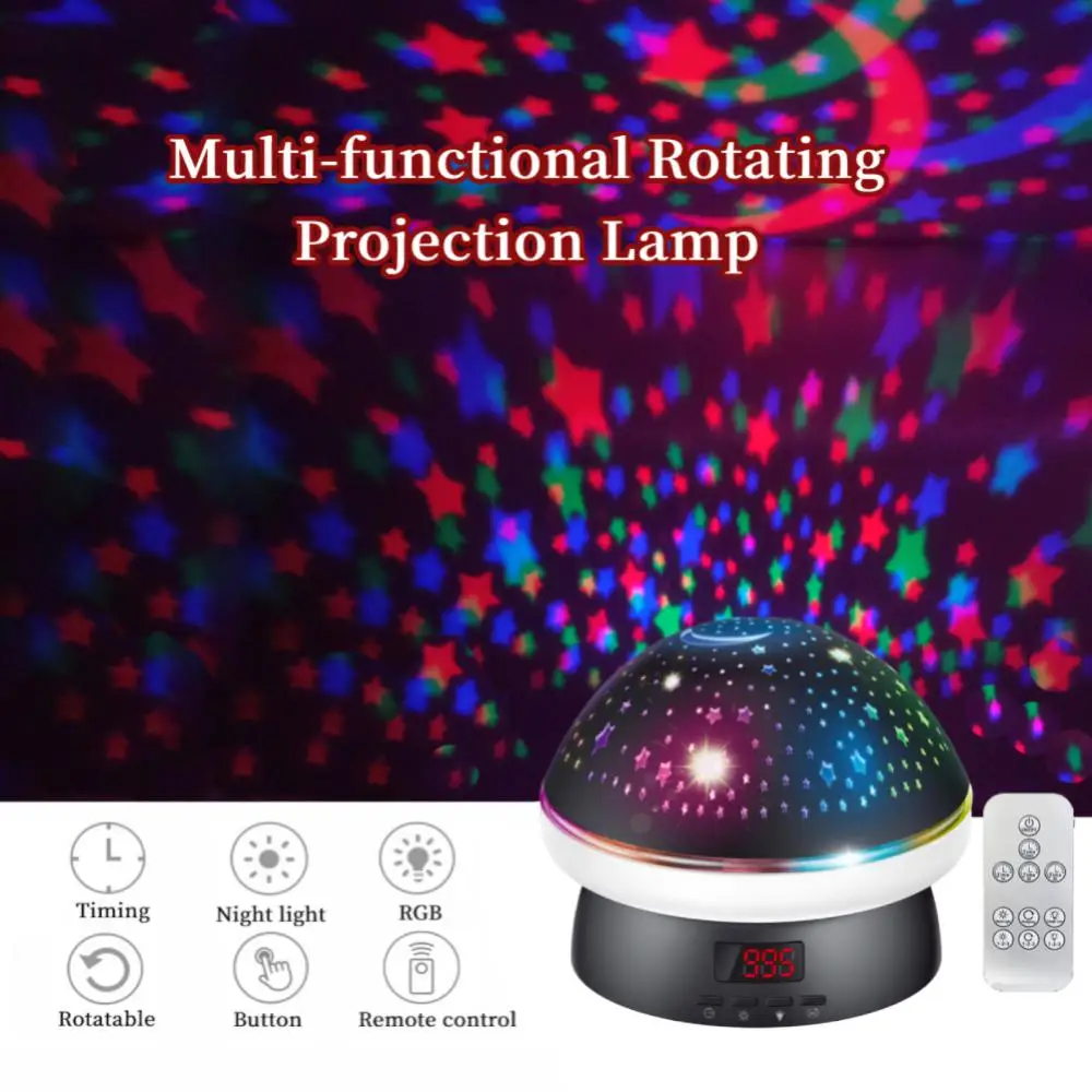 

Rotation Star Projector Cute Remote Control Timer Remote Control Led Starry With Timing Function For Kids Birthday Gifts 5v 4w