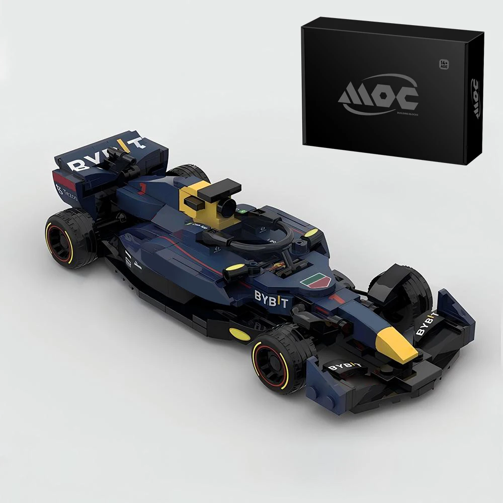 Фото Новый чемпионат MOC Racing Series 2022, скорость RB18 ​ ​ Набор моделей автомобиля, строительные блоки «сделай сам», сборка игрушек, детский подарочный набор для мальчиков №2