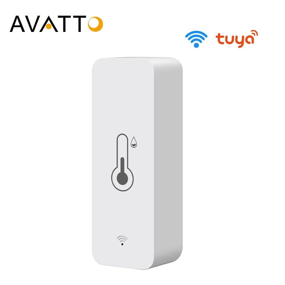AVATTO Tuya WiFi Temperature And Humidity Sensor, Smart Home Indoor Hygrometer Controller Monitoring works for Alexa Google Home