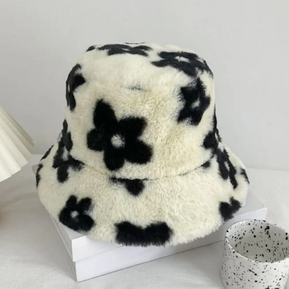 

Женская зимняя Панама с цветочным принтом, легкая