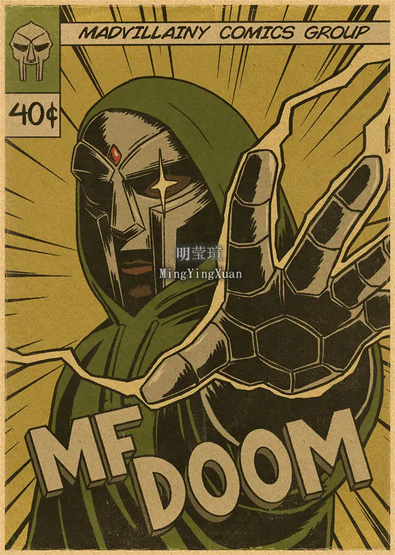 

Плакаты MF DOOM из крафт-бумаги