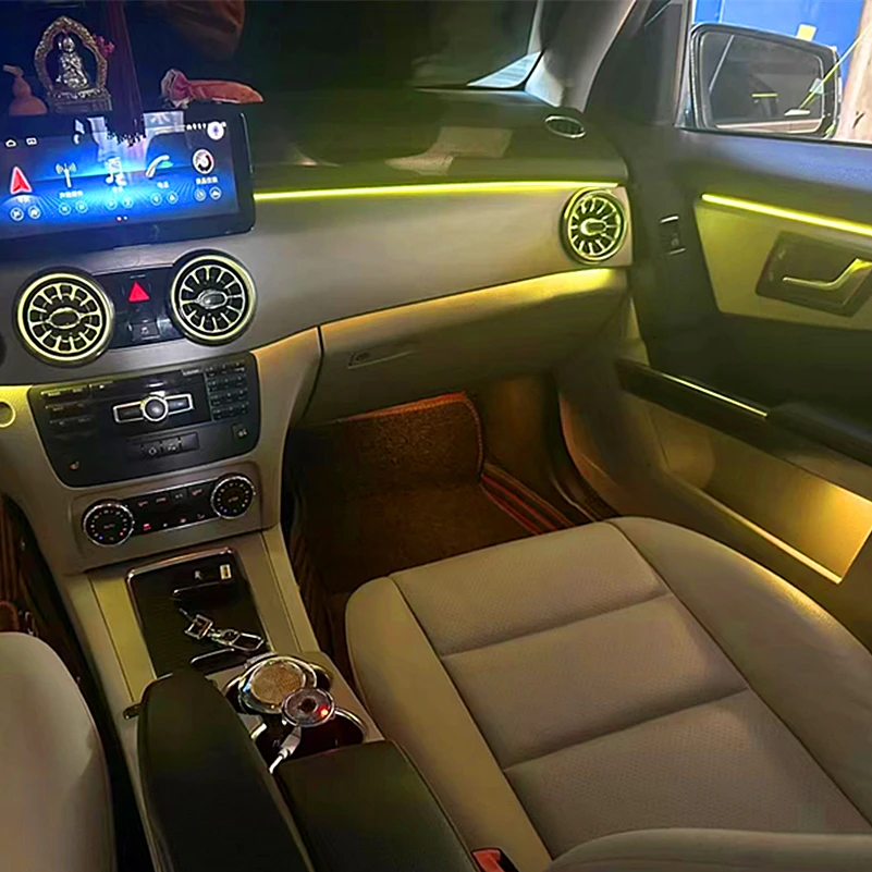 Фото Подсвечиваемый турбо-вентиляционный дефлектор для Mercedes-Benz GLK X204 GLK260 GLK300 2013-2015 с подсветкой салона. №5