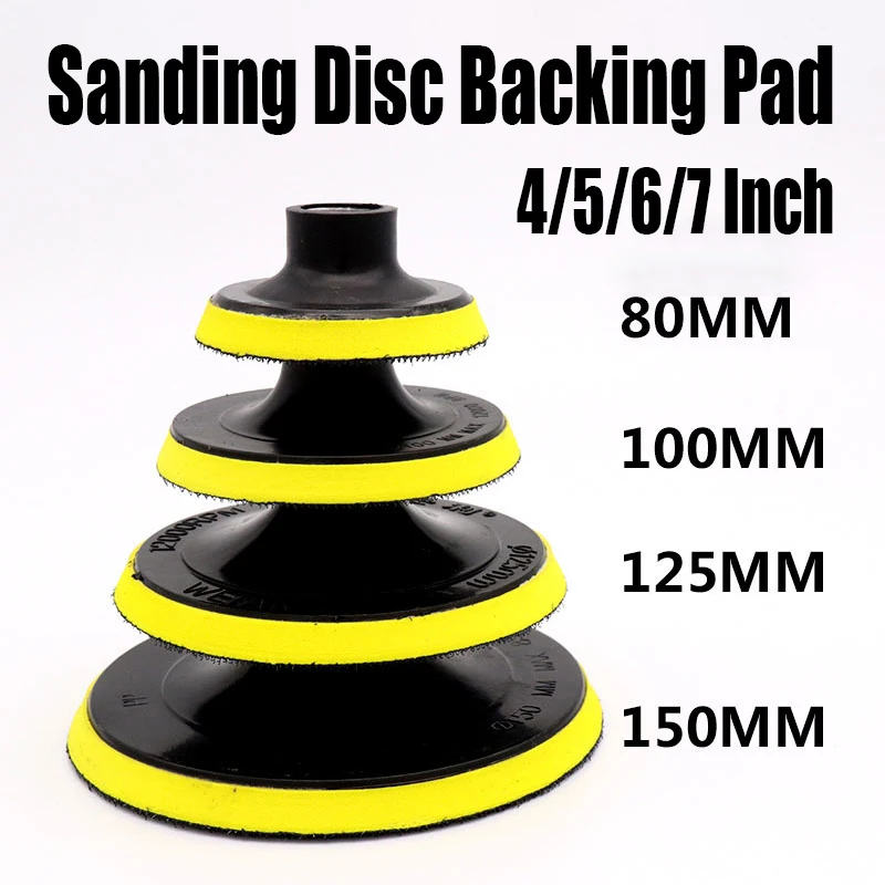 

1PCS 4/5/6/7 Inch M10 M14 Sanding Disc Backing Pad Sandpaper Self-adhesive Hook-Loop Backed Plate Abrasive Disks For Sanders