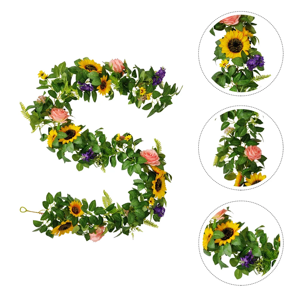 

1pc Elaborate Chic Artificial Fake Vine Sunflower Rattan DIY Sunflower Vine for Wedding