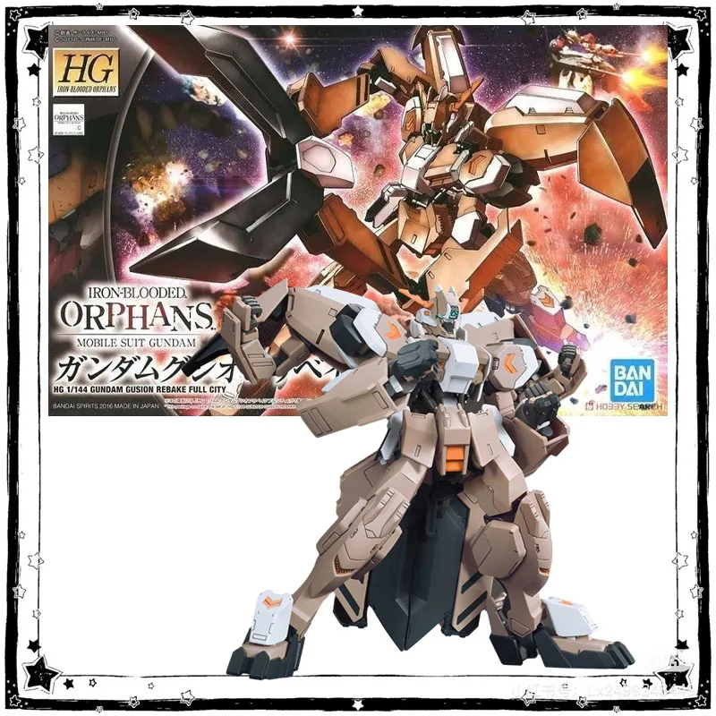 Фото В наличии: Сборная модель Bandai Gundam HG IBO 1/144 Gusion Rebake Full City, коллекционная фигурка из аниме, игрушка-конструктор, подарок №1