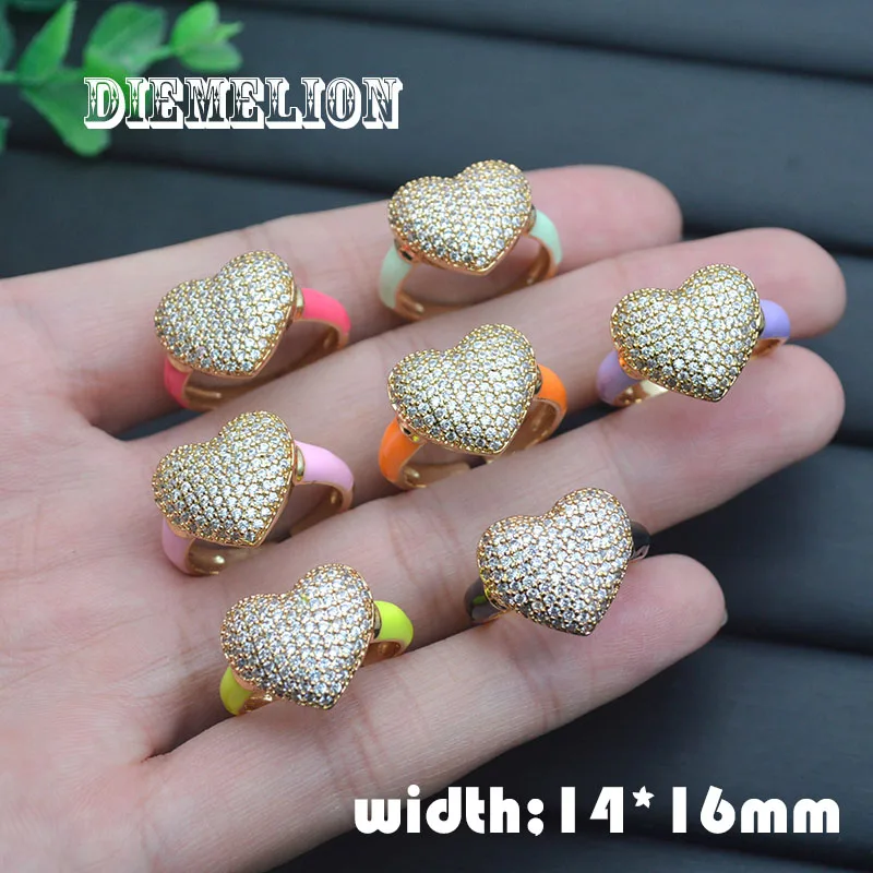 

10 шт./партия, женские кольца с эмалью