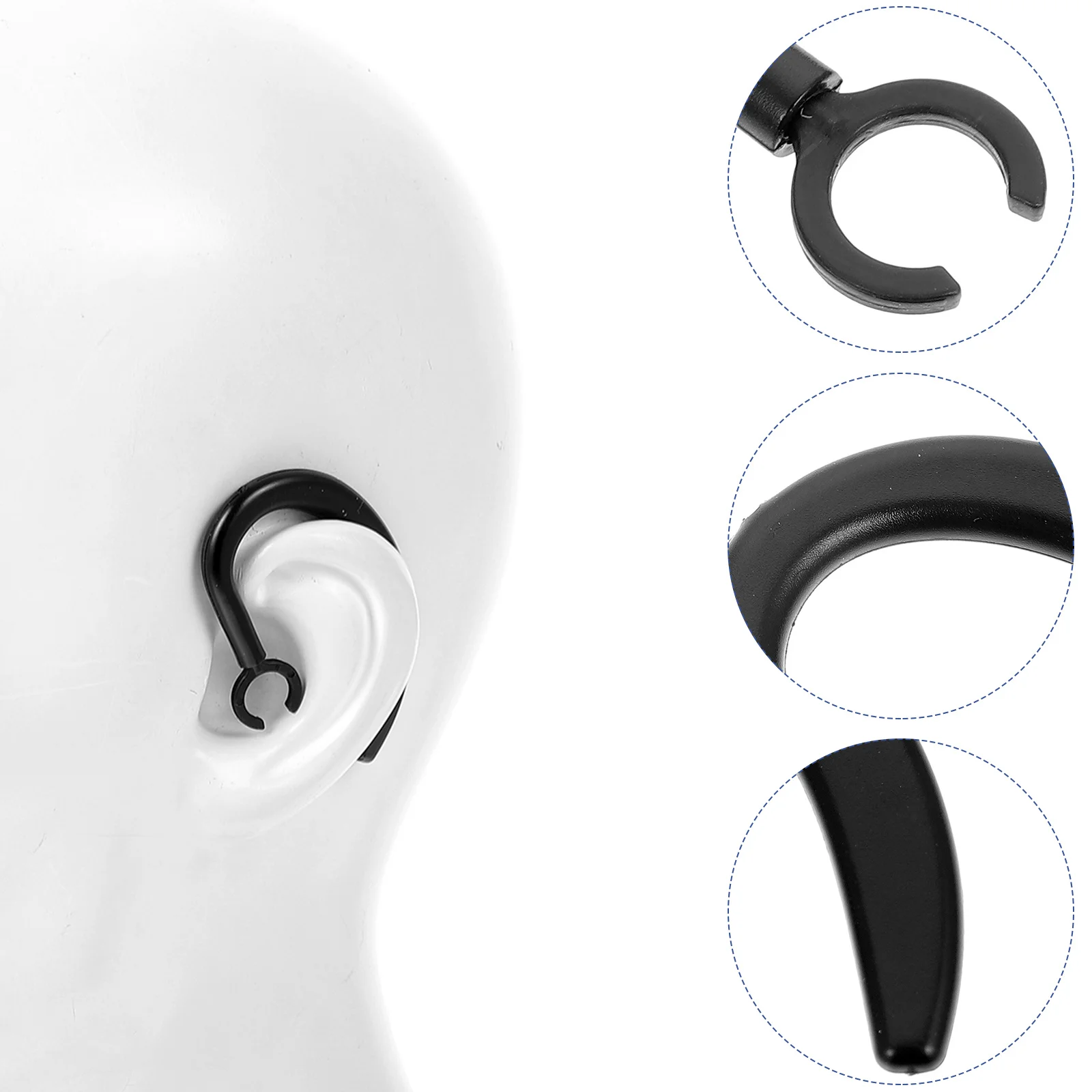 

2pcs Earpiece Clamp Ear Hooks Earbuds Rubber Ear Hooks Anti-slip Sports Ear Clip