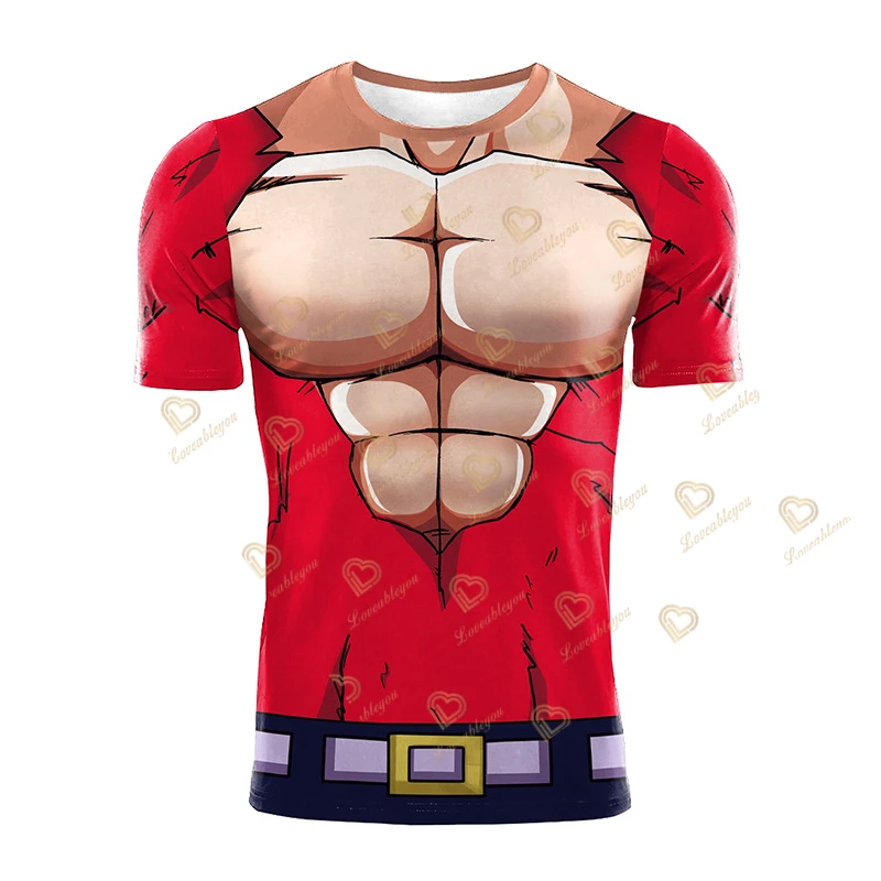 Anime Dragon-Ball T Shirt Unisex Running Training Compression T-Shirt Harajuku Vegeta Goku Printed Top Tshirt Fitness T-shirt