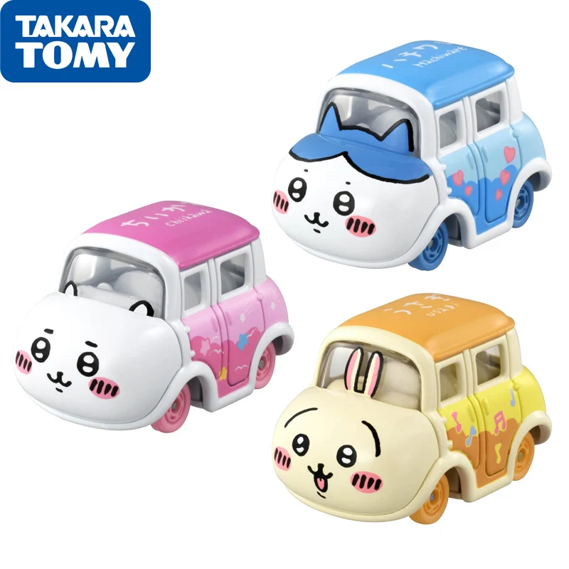 

TAKARA TOMY CHIIKAWA HACHIWARE USAGI Girl toy car model Alloy material cute doll self-deprecating bear cartoon toy car