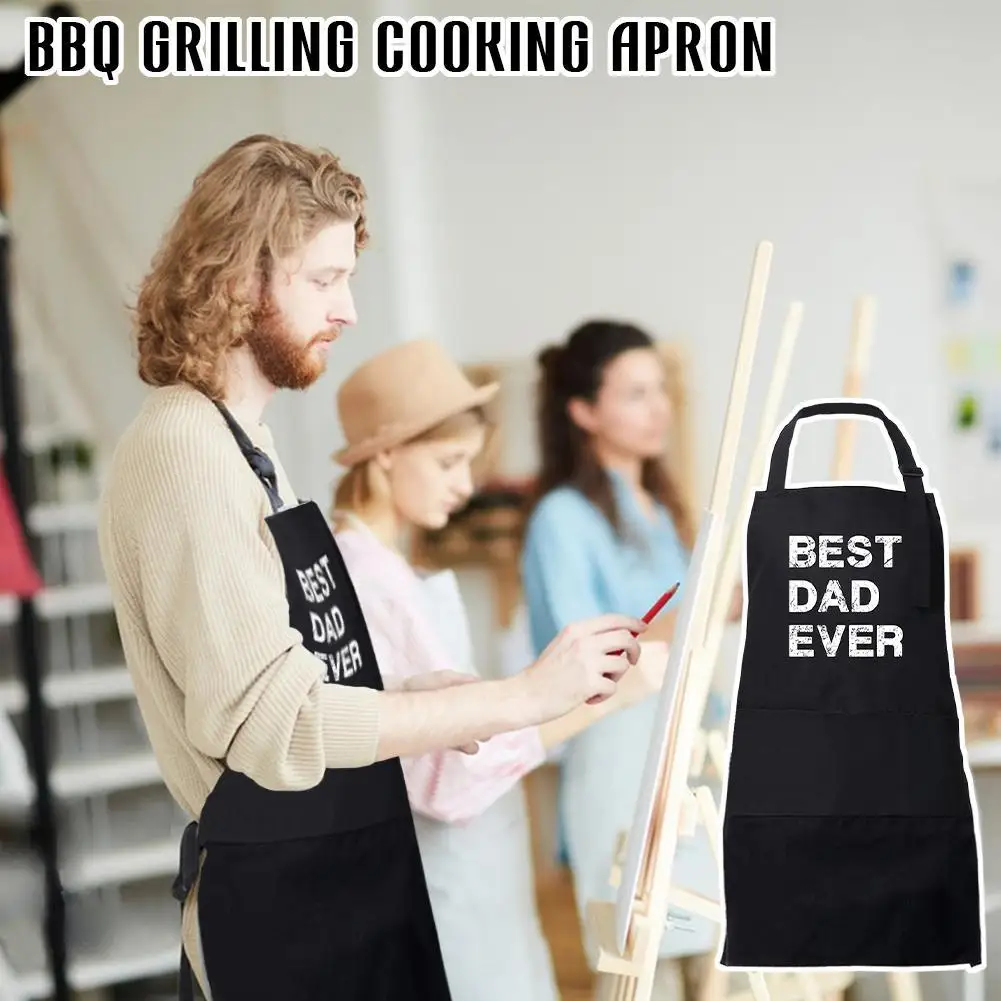 

Explosive Multi-purpose Apron Kitchen Barbecue Cross-border Foreign Trade LOGO Letter Printing Father's Day DADY American