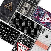 american fashion luxury guess brand phone case for huawei honor10lite 10i 20 8x 10 honor9lite 9xpro coque