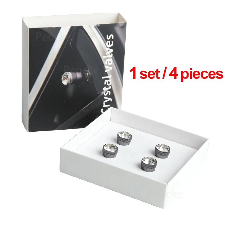 4 шт. универсальная крышка клапана с кристаллами для автомобильных шин заглушка