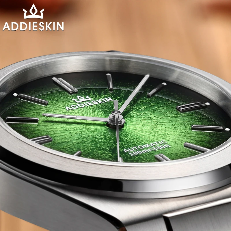 Фото Автоматические механические часы ADDIESKIN Miyota 9015 с градиентным светящимся циферблатом K001, водонепроницаемые до 100 м, с сапфировым стеклом, для дайвинга №2