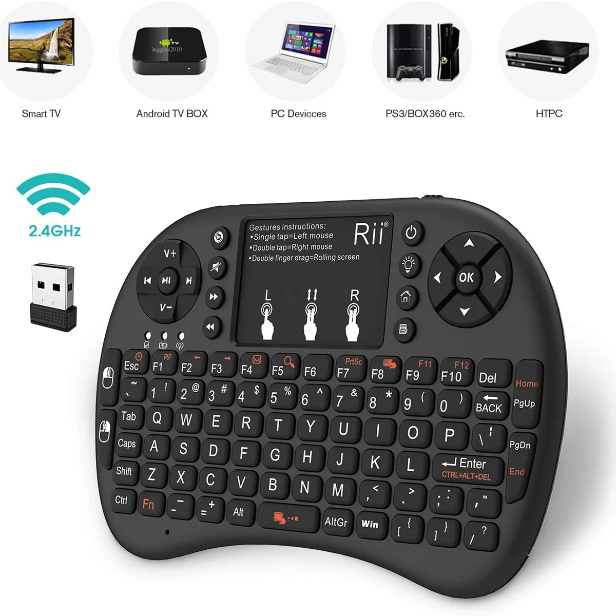 2.4ghz Wireless Keyboard With Touchpad For Android Tv Box,pc,laptop,smart Tv,htpc