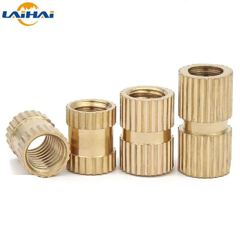5/10/25/50pcs M1.6 M2 M2.5 M3 M4 M5 M6 M8 M10 Solid Brass Hot Melt Adhesive Injection Molding Embedded Insert Nut for 3D Printer