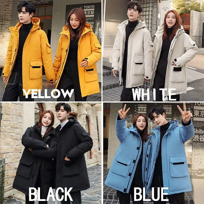 2022 New Casual Lovers Down Jacket In The Long Cargo Winter Coat Handsome Men and Beautiful Women Jackets for Men  Jackets for