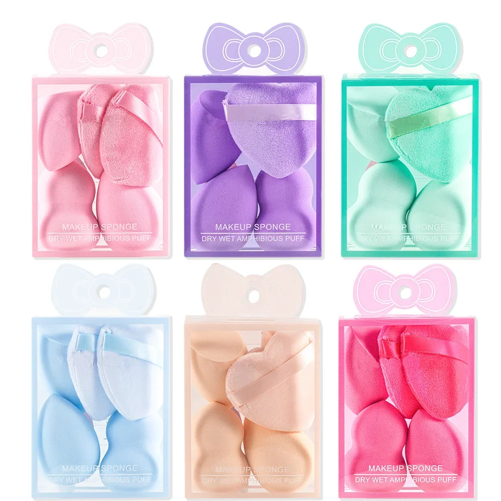 Julystar Facial Beauty Foundation Special Oblique Cut Love Blender Puff Makeup Tool Sponge