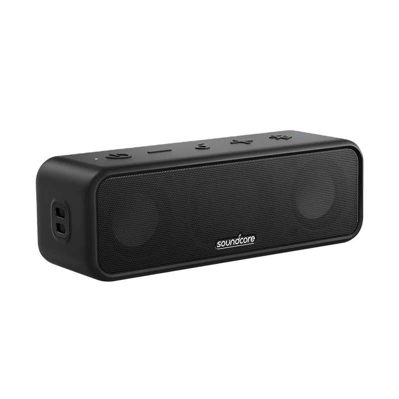

Динамик Soundcore 3 с стереозвуком, диафрагменные драйверы из чистого титана, технология PartyCast, BassUp 24 часа воспроизведения