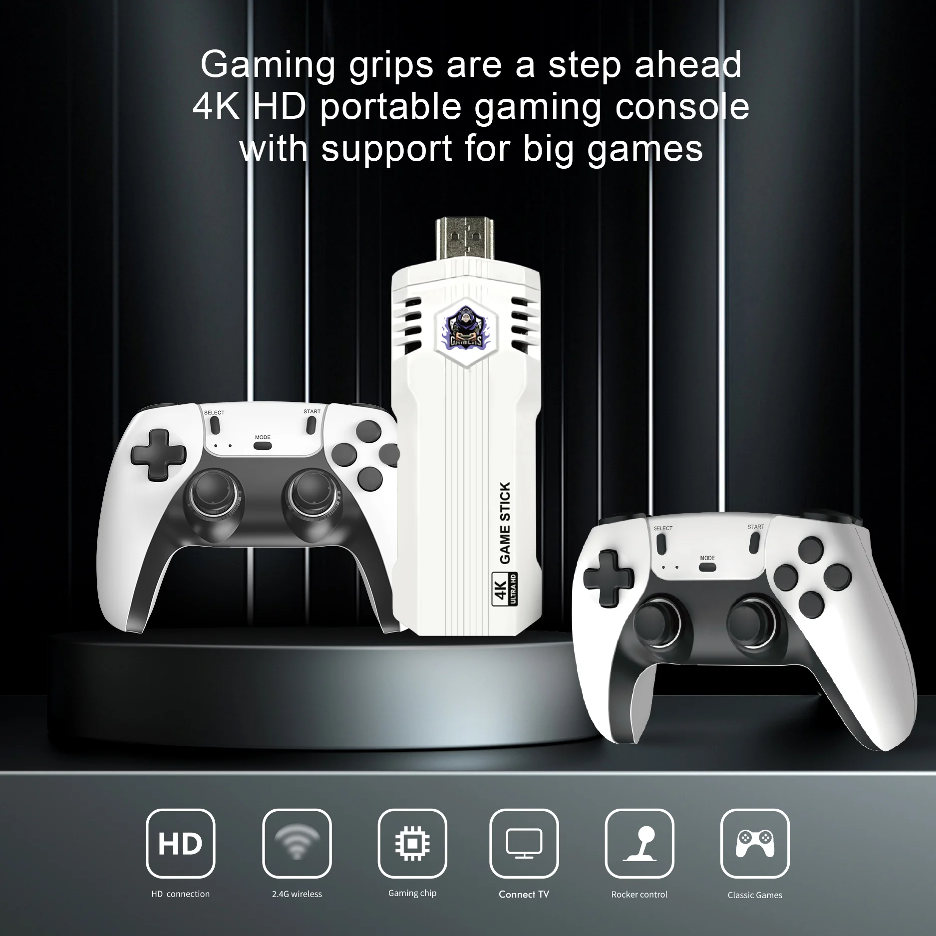Фото Игровая приставка 2026 Upgraded Retro Game Console X2L 4K HDMI с 40+ эмуляторами и более 30 000 играми, с беспроводными контроллерами 2.4G для ТВ №3