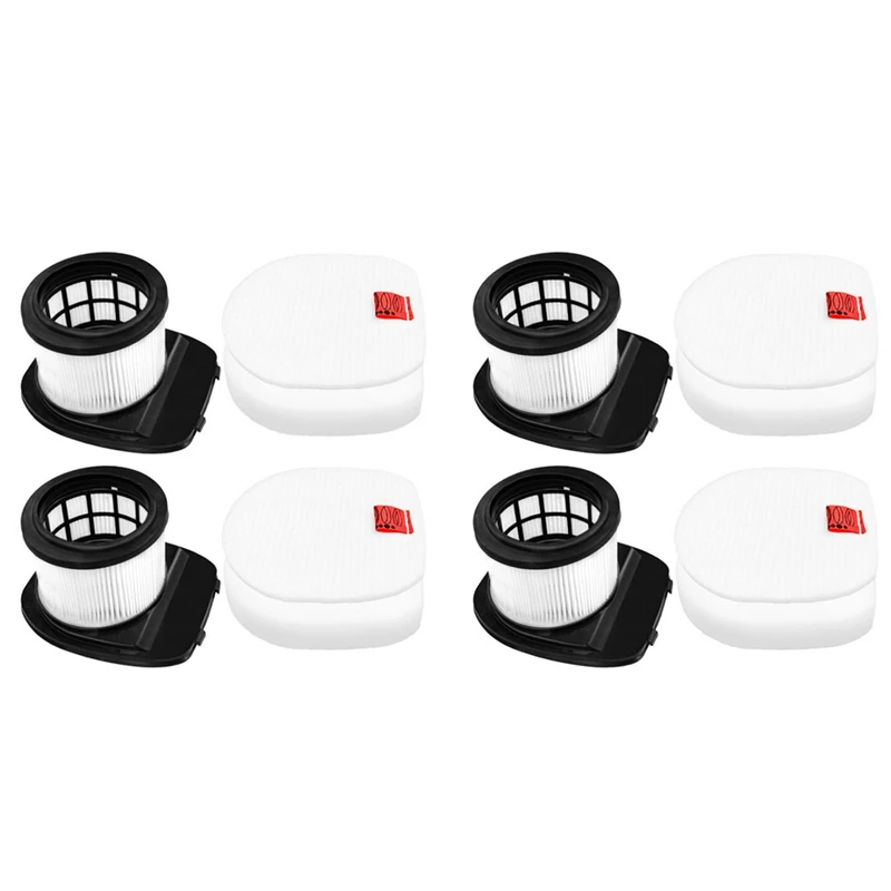 

4Sets HEPA Filter Cotton Kit Vacuum Cleaner Replacement Accessories For Shark Iz162h 362H 363Ht 440H 462H 483H