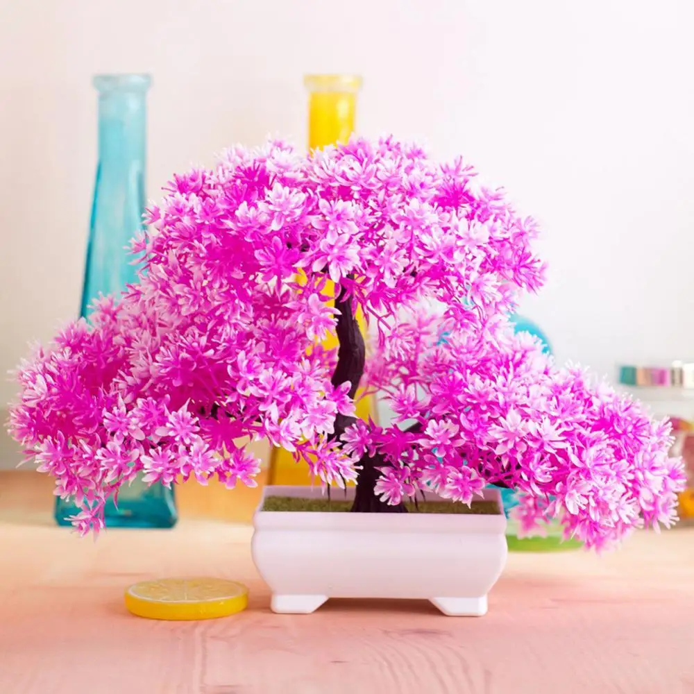 

Artificial Plants Pine Bonsai Small Tree Pot Plants Fake Flowers Potted Ornaments For Home Decoration Hotel Garden Decor