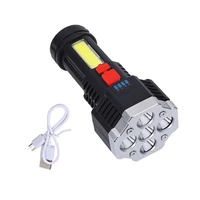 rechargeable work searchlight most powerful led flashlight usb torch outdoor sport climbing hunting camping equipment tools