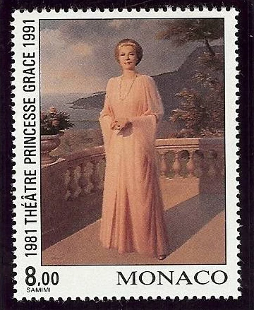 

1Pcs/Set New Monaco Post Stamp 1991 Painting Princess Grace Kelly Sculpture Stamps MNH