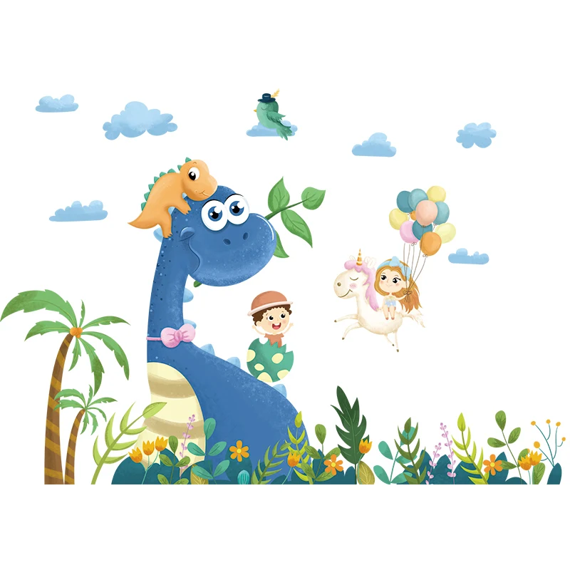 Воздушные шары Настенная Наклейка сделай сам динозавр животные роспись наклейки