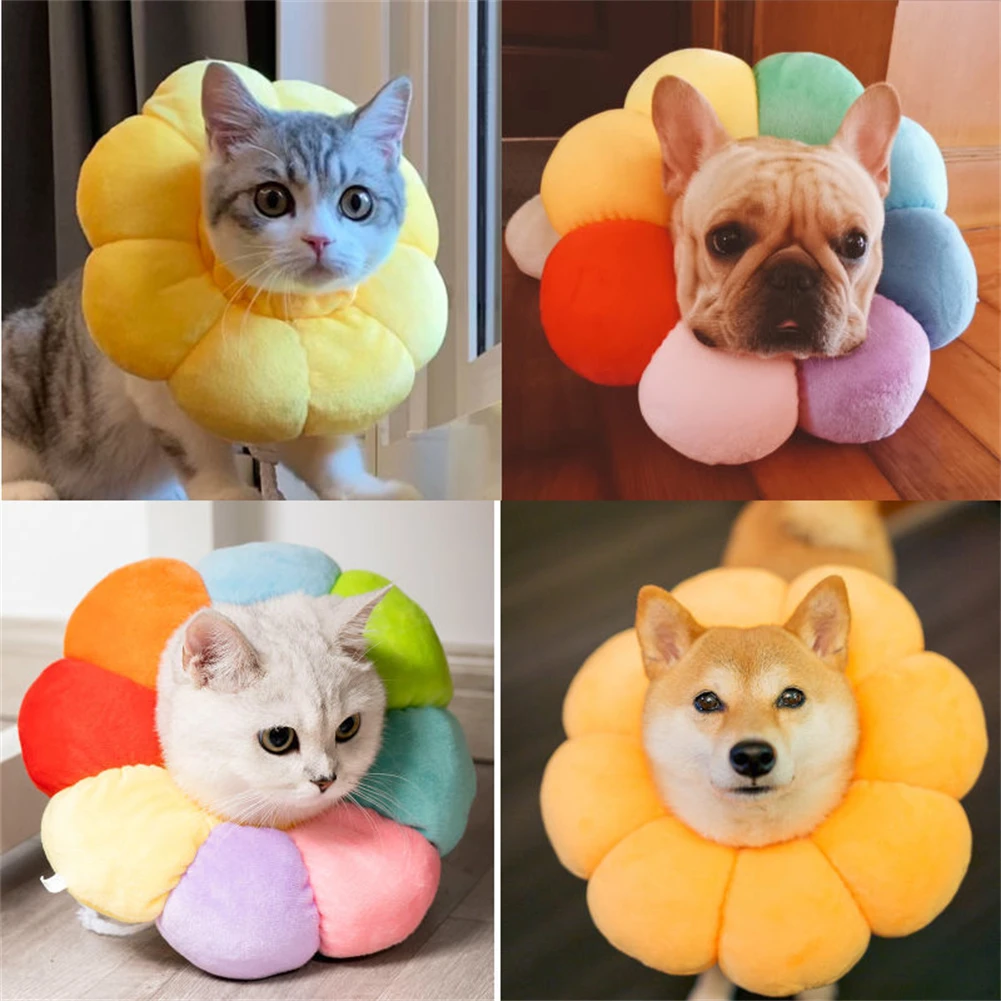 

Pet Elizabethan Collar Cat Dog Protective Neck Cone Recovery Collars Anti-Bite Lick Surgery Wound Healing Puppy Medical Circle