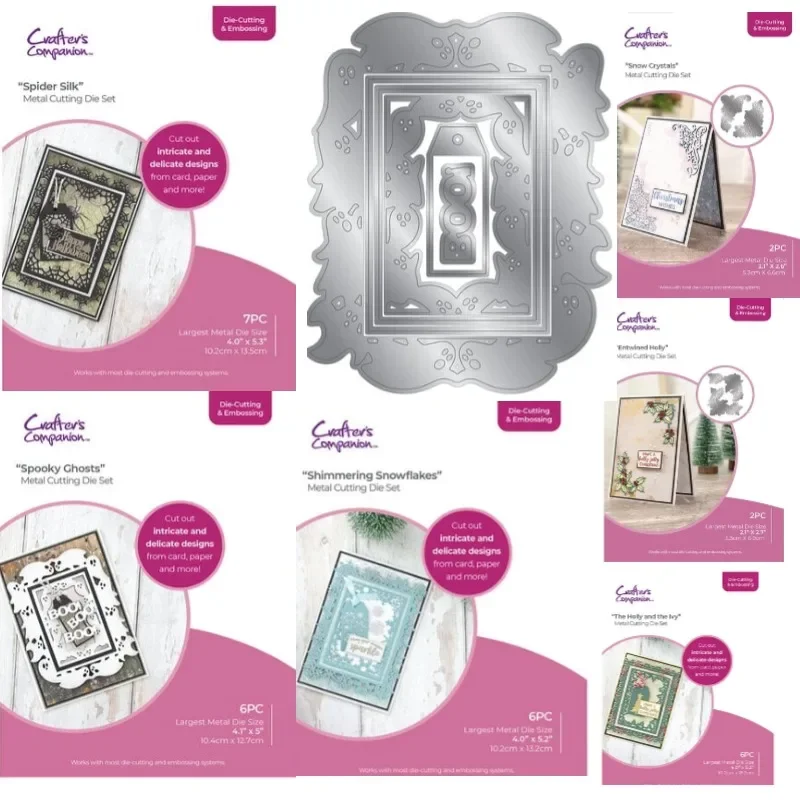 Снежная Рождественская коллекция кристаллы снежинка паук Падуба шелковые