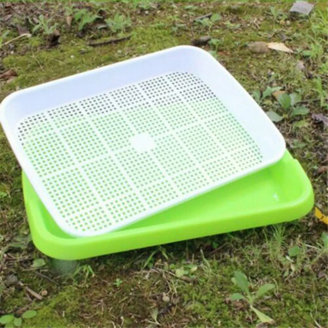 

1 * Planting Trays Sprouter Tray Soil-Free Big Capacity Germination Grass Box Grow Double-layer Plastic Hydroponic Flower Basket