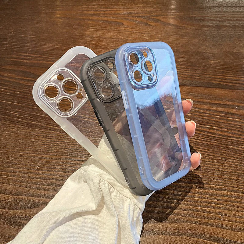 

Transparent Rounded Corners Phone Case For Iphone 14 13 12 11 Pro Max Xr Xs X 7 8 Plus Se Mini Eco-Friendly Tpu Protective Cover