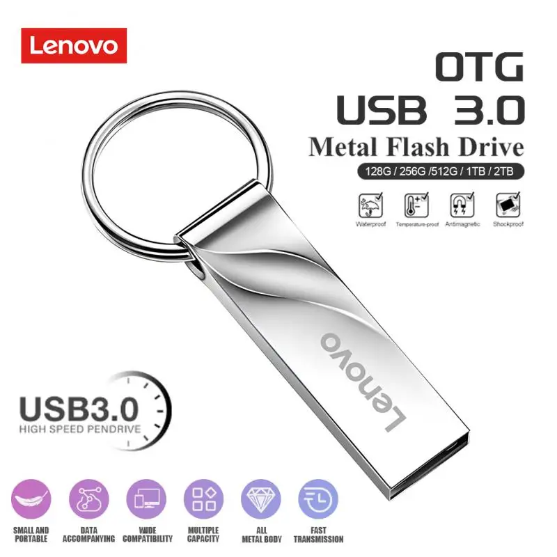 

Lenovo USB 3,0 флеш-накопитель, 512 ГБ, 256 ГБ, 128 ГБ