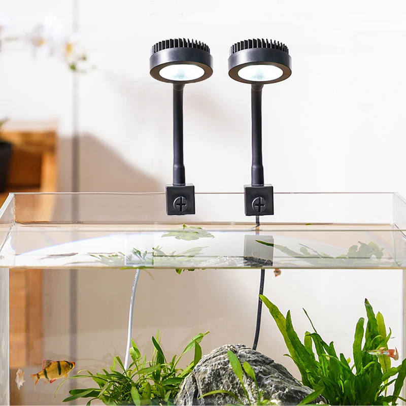 Светодиодсветильник для аквариума, водонепроницаемая аквариумная лампа с зажимом и USB, для пресноводных растений, рифовых кораллов, 5 Вт