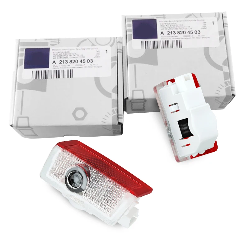 Светодиодные приветственные огни на дверь автомобиля, логотип проектора для Mercedes Benz E C Class W205 AMG W212 ML W166 W176 W177 W213 W246 GLC GLA GLS GLE