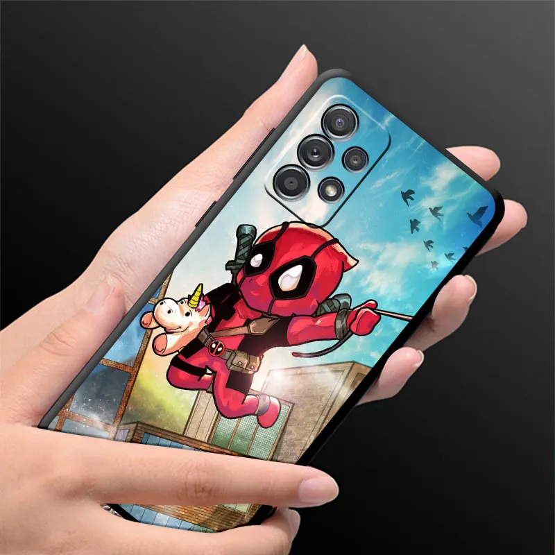 Чехол для Samsung Galaxy A52 A53 A12 A13 4G A54 5G A32 A51 A71 A23 A33 A21S A31 черный чехол телефона мультяшный