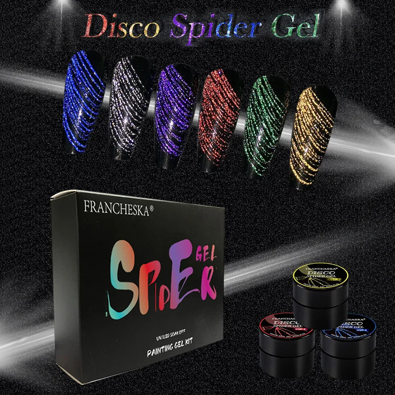 

Nail Spider Glue Francheska Super Elastic Disco Nail Art Drawing Spider Gel Stretch Painting Glue Painted Manicure Makeup Tools