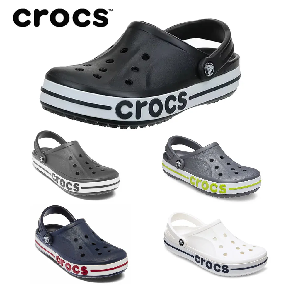 Оригинальные повседневные сандалии Crocs Bayaband Clog унисекс с закрытым носком слипоны