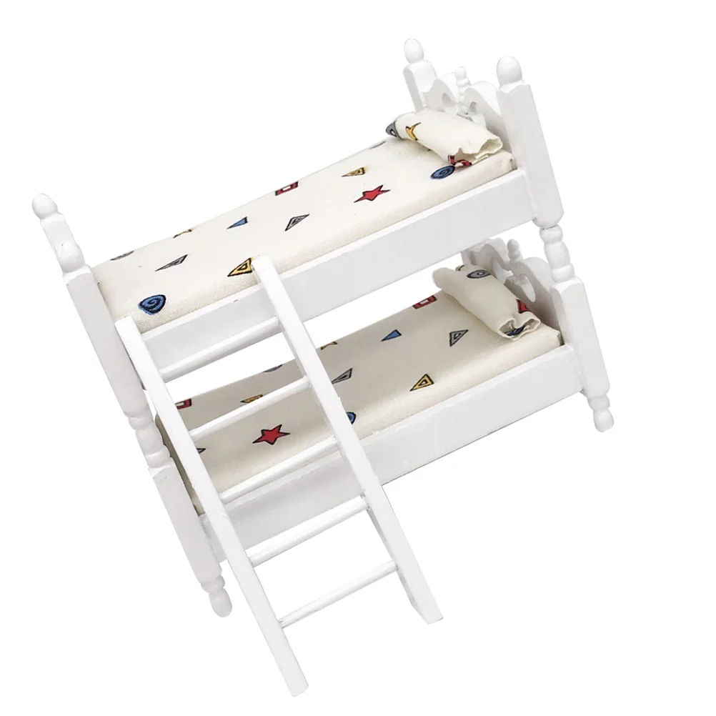 

Mini House Bunk Bed Decor Miniature Accessory Decoration Furniture Decorate Toy