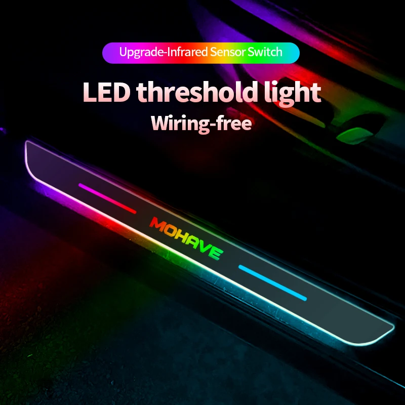 

USB Luminous Car Logo Moving LED Welcome Pedal Car Door Sill Pathway Light For Kia K5 Optima 2015 - 2017 2018 Auto Accessories