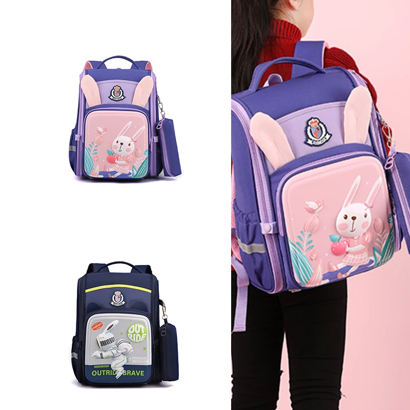 

Fashion Student Cartoon Nylon Backpack Lovely Children Cartoon Primary Book Bag School Bag Kid Backpack For Boy/Girl/School