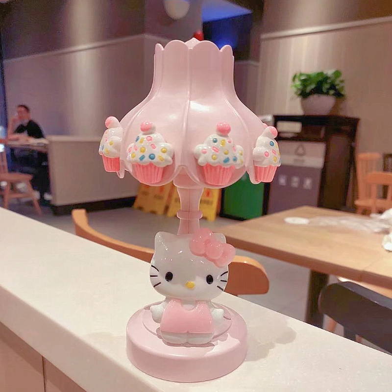Ночник Hello Kitty в стиле ретро маленький светильник виде листьев лотоса настольная
