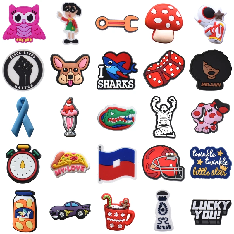 

Packs Decorations for Crocs Women Charm Para Pins Men Set Jeans Girl Kids Gifts Shoe Charms Boy Wholesale Bulk Shoes Accessories