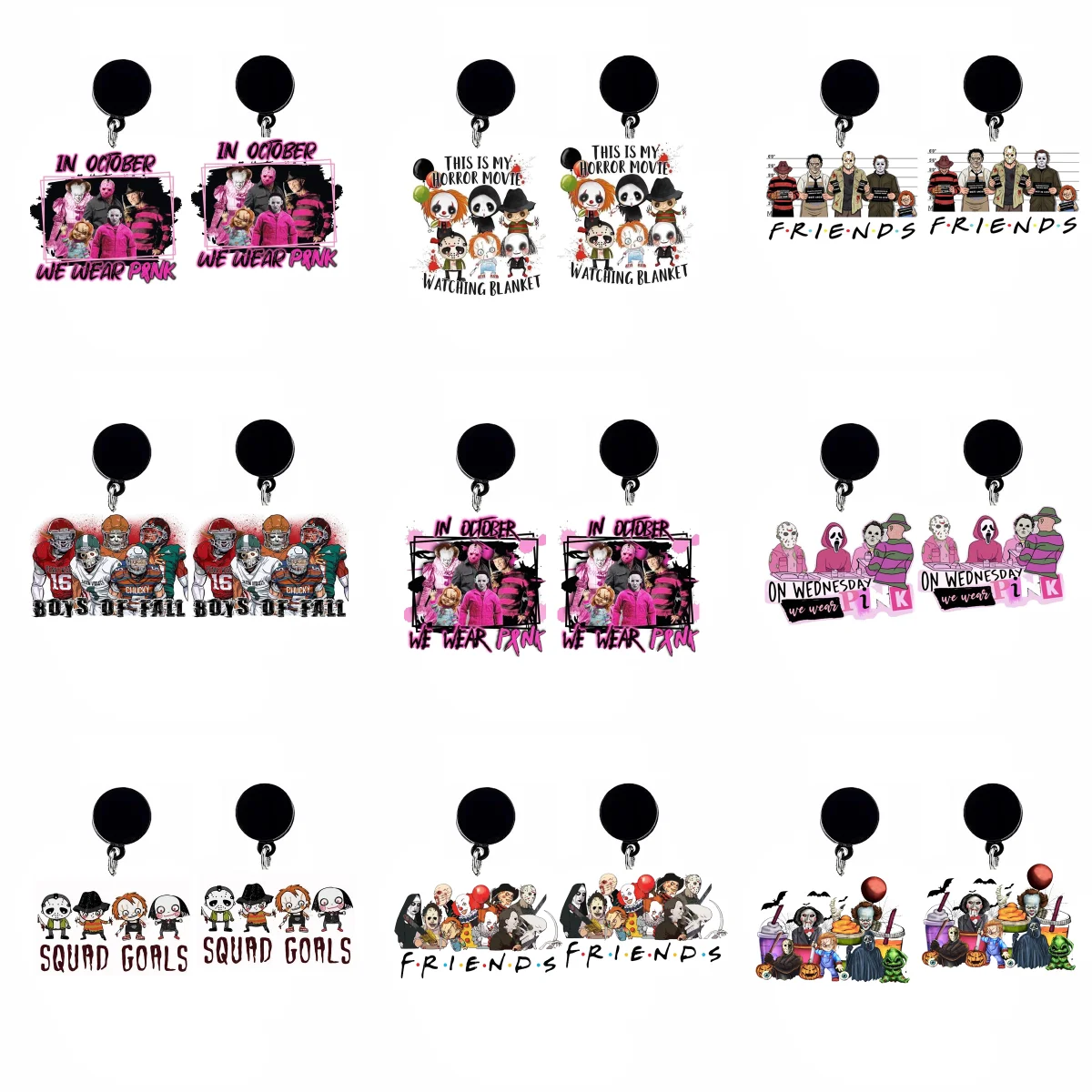 

Epoxy Earrings For Women Pink Horrible Movie Scream Killer Acrylic Charm Earring Party Gift Jewelry Pendientes серьги 2023 тренд