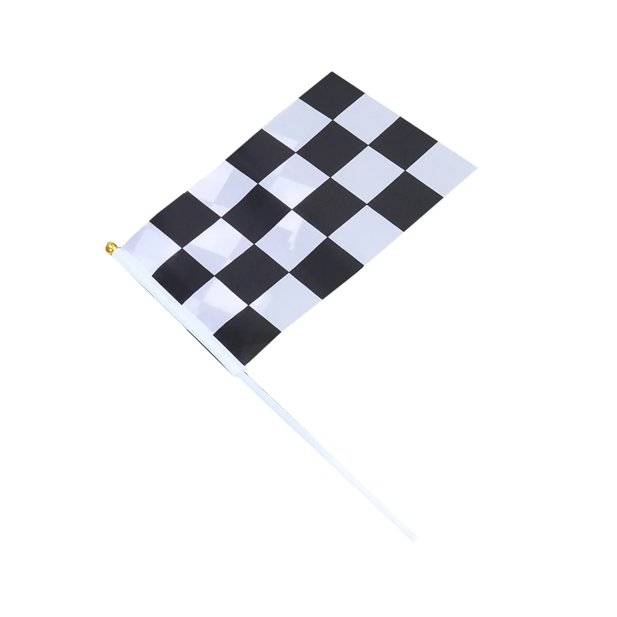 

25 Pcs Flags Checkered Flag Cupcake Decorating Checkered Hand Flag Car Signs Racing Car Black White Racing Flags Referee Flags