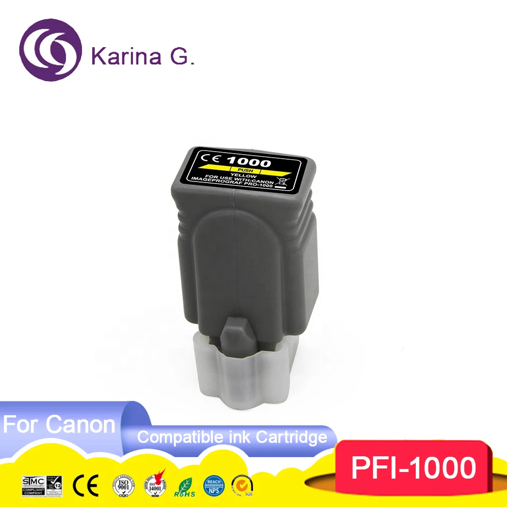 Совместимый цветной картридж PFI1000 PFI 1000 PFI-1000 Premium для принтера Canon imagePROGRAF PRO-1000 PRO