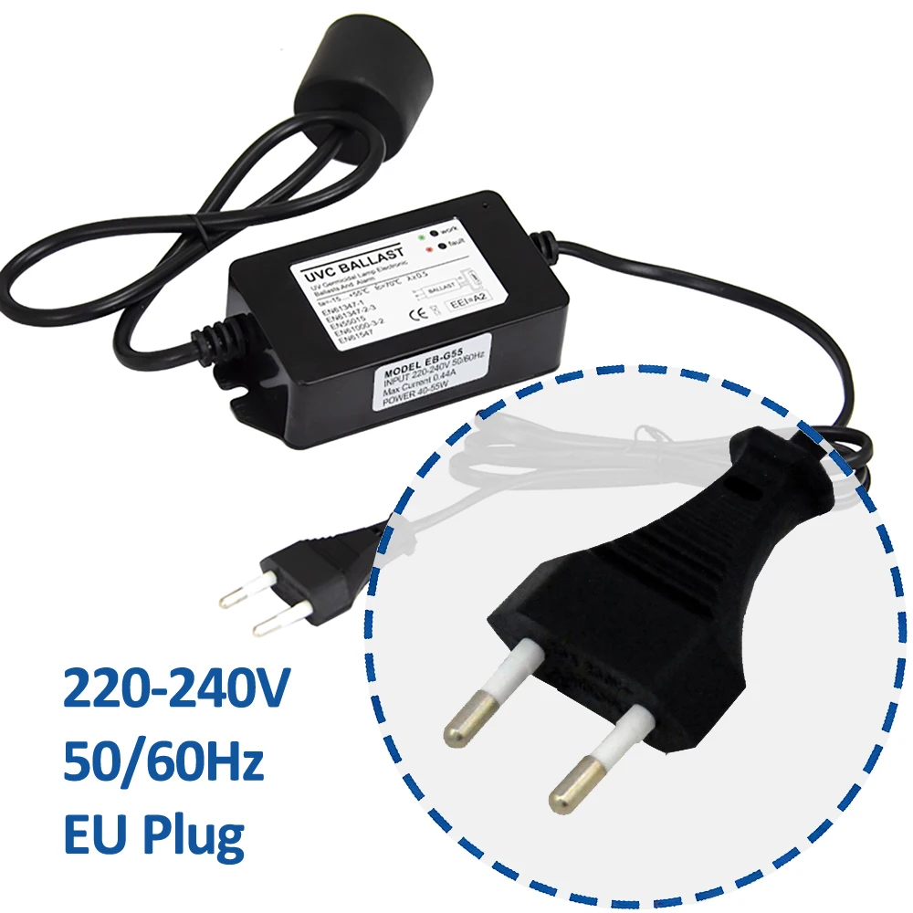 УФ-адаптер для лампы от 40 Вт до 55 Вт, УФ-фильтр 12 GPM