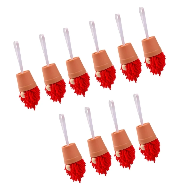 10шт Рождественская елка Гномы Эльф Декоры Подвесные куклы Украшения для