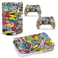 skin sticker for playstation5 disk edition stickers for sony ps 5 console and 2 controllers decal skin