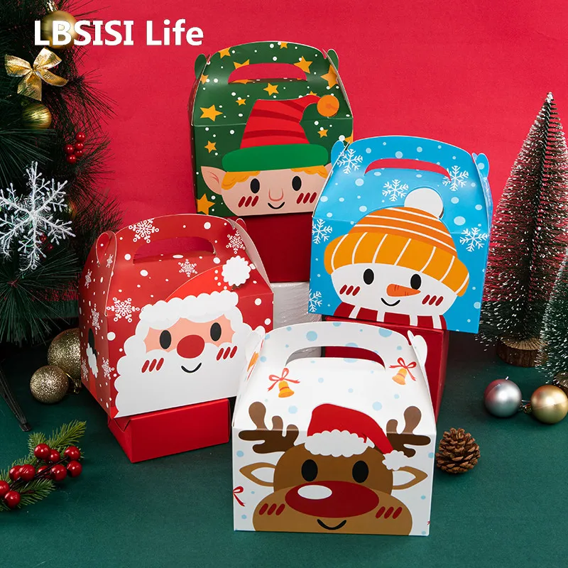 

LBSISI Life 12 шт. рождественские подарочные коробки для ручной работы, торт, конфеты, печенье, нуга, упаковка, Рождество, новогодвечерние, любимый декор для детей